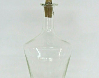 Vintage Glass Decanter Bottle with Twisted Stopper 2192B