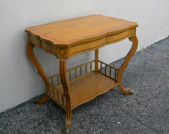 Vintage Universal Furniture Side Table Top Drawer Bottom Shelf Two