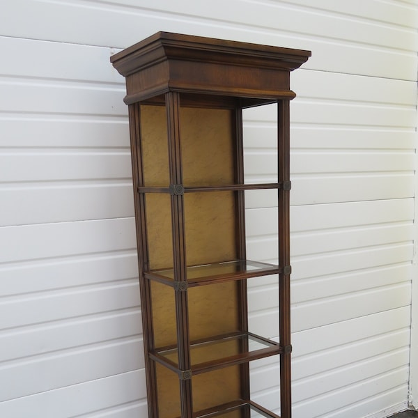 Hollywood Regency Tall Bookcase Display Shelving Cabinet 5087 SHIPPING NOT INCLUDED Please ask for shipping quote