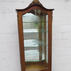 French Late 1800s Painted Vitrine Display Curio Cabinet Cupboard 5607 SHIPPING NOT INCLUDED Please ask for shipping quote