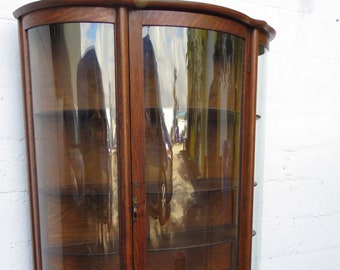 Larkin Co Early 1900s Claw Feet Oak China Closet Display Curio Cabinet Cupboard 5101 SHIPPING NOT INCLUDED Please ask for shipping quote