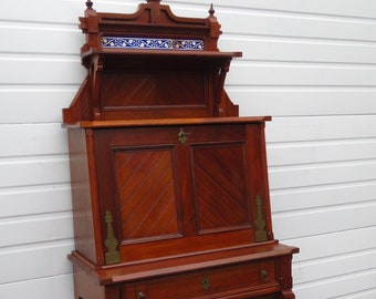 1880s Eastlake Solid Walnut 3 Part Tall Secretary Desk 2801 SHIPPING NOT INCLUDED Pleas ask for shipping quote