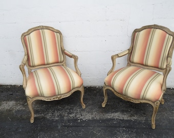 French Painted Shabby Chic Large Side Chairs a Pair 3655 SHIPPING NOT INCLUDED Please ask for shipping quote