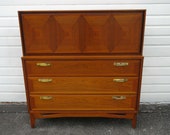 Mid Century Modern Chest of Drawers with Secretary Desk 9958 - SHIPPING NOT INCLUDED - Please ask us for shipping quote