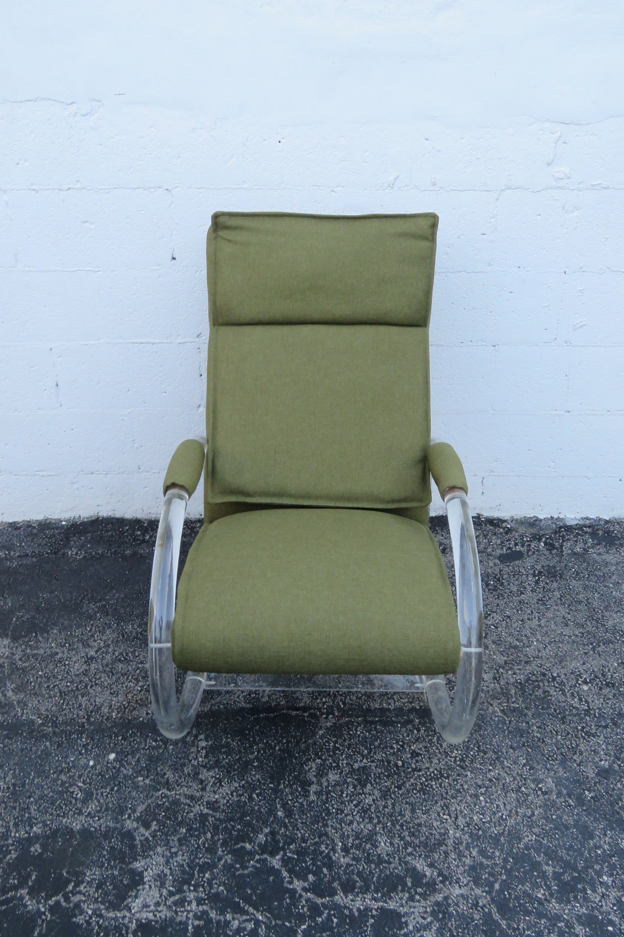 Charles Hollis Jones Mid Century Lucite Rocking Chair 3808 SHIPPING NOT INCLUDED Please Ask for Shipping Quote Etsy