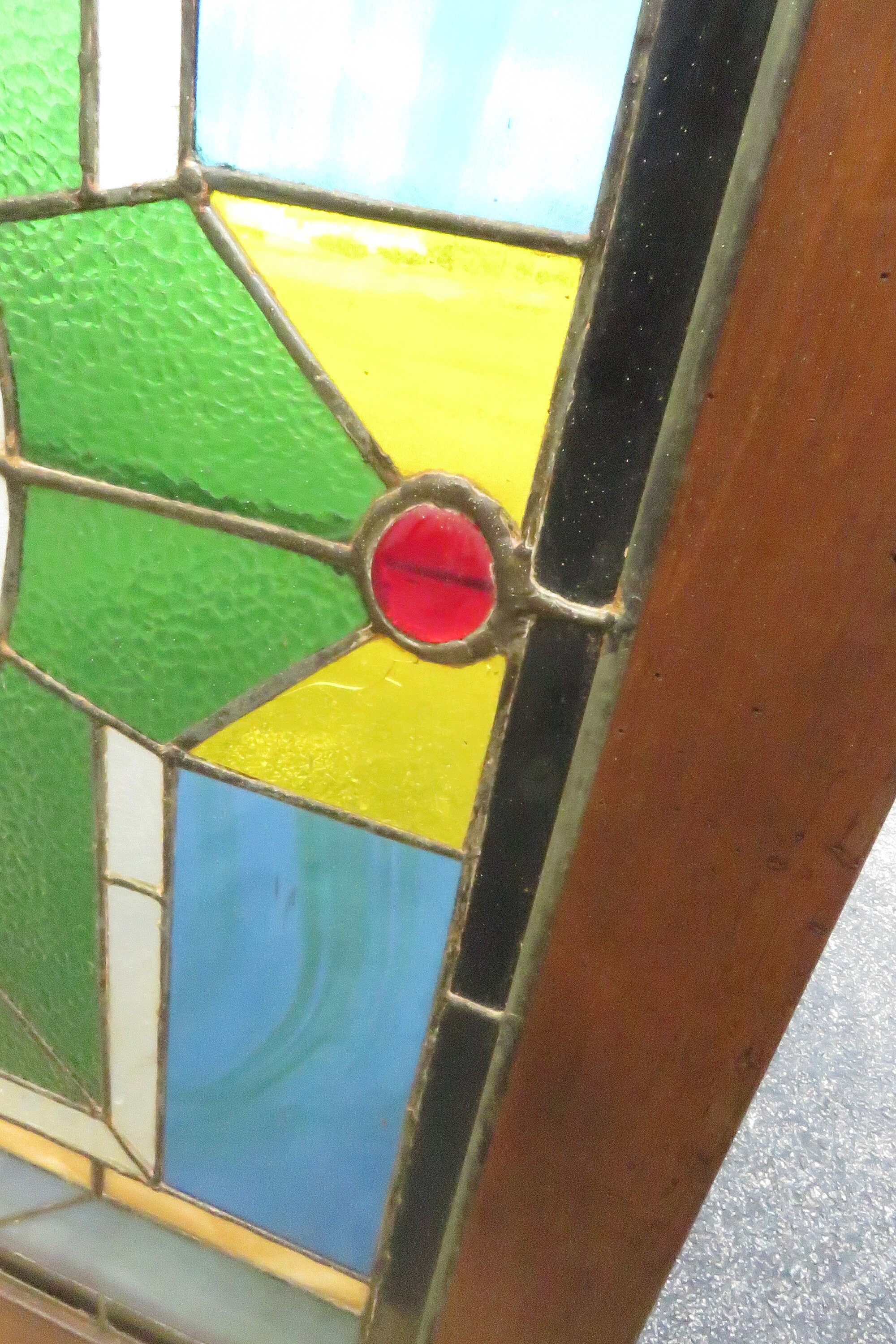 Late 1800s Stained Glass Window Suncatcher Flower Design 5274 SHIPPING ...