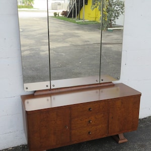 French Deco Early 1900s Vanity Makeup Table with Mirror 5173 SHIPPING NOT INCLUDED Please ask for shipping quote