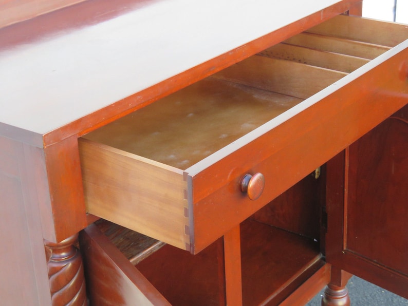 Early 1900s Solid Cherry Server Sideboard Buffet Console 8853 SHIPPING NOT INCLUDED Please ask for shipping quote