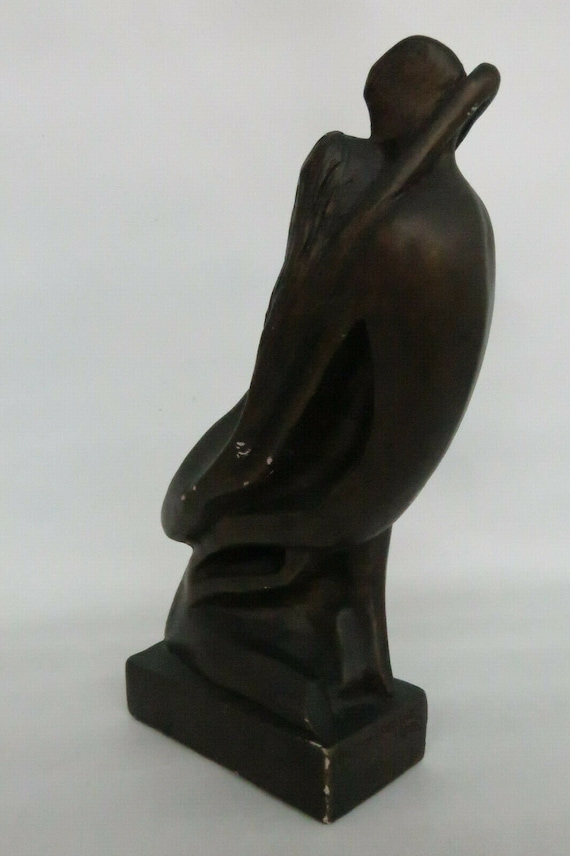 Austin Productions Embracing Couple 1980 Bronze Tone Abstract