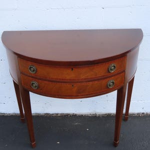 1940s Demilune Console Table Buffet Server 6562 SHIPPING NOT INCLUDED Please ask for shipping quote
