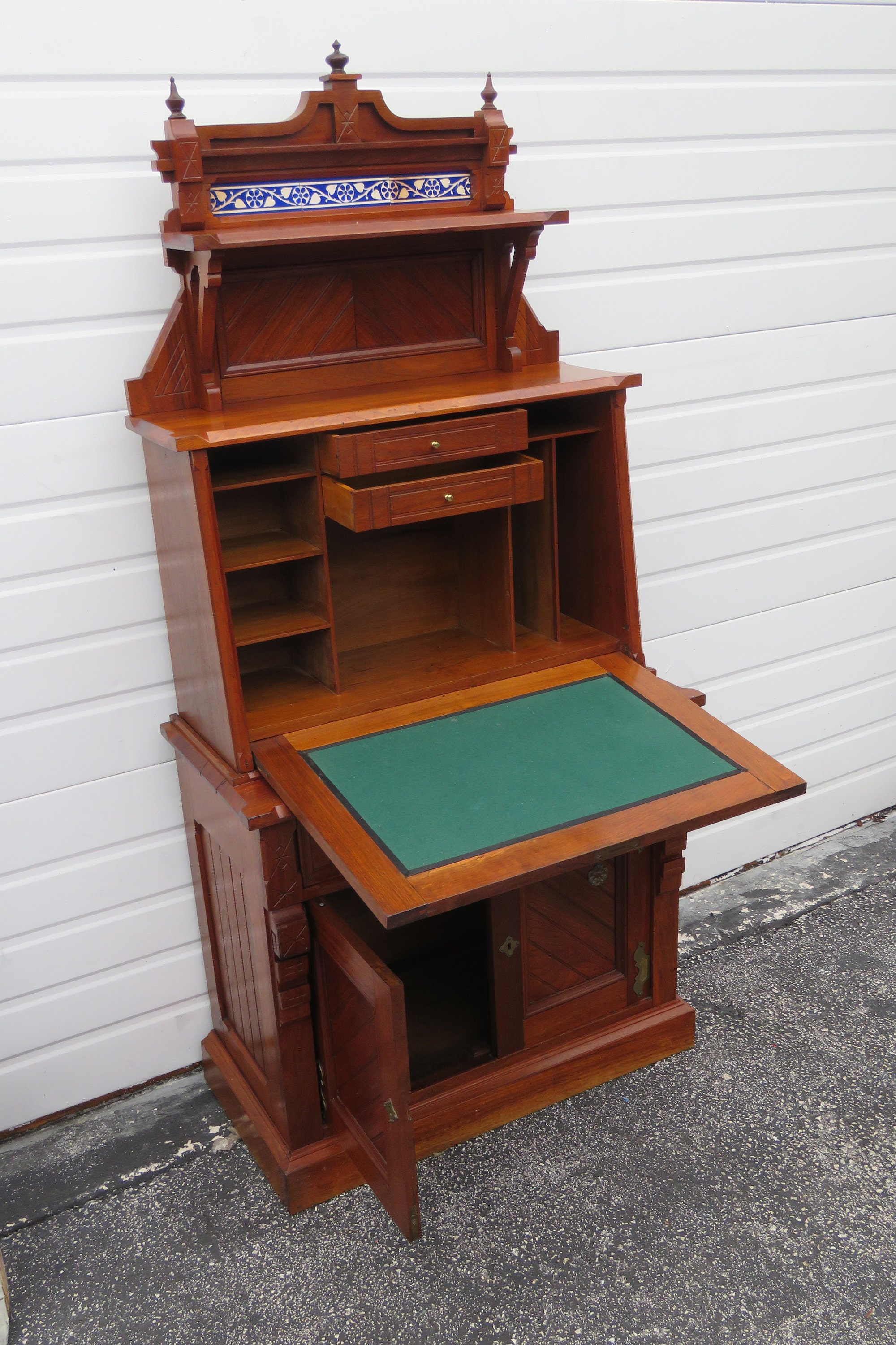Antique tall secretary desk discount