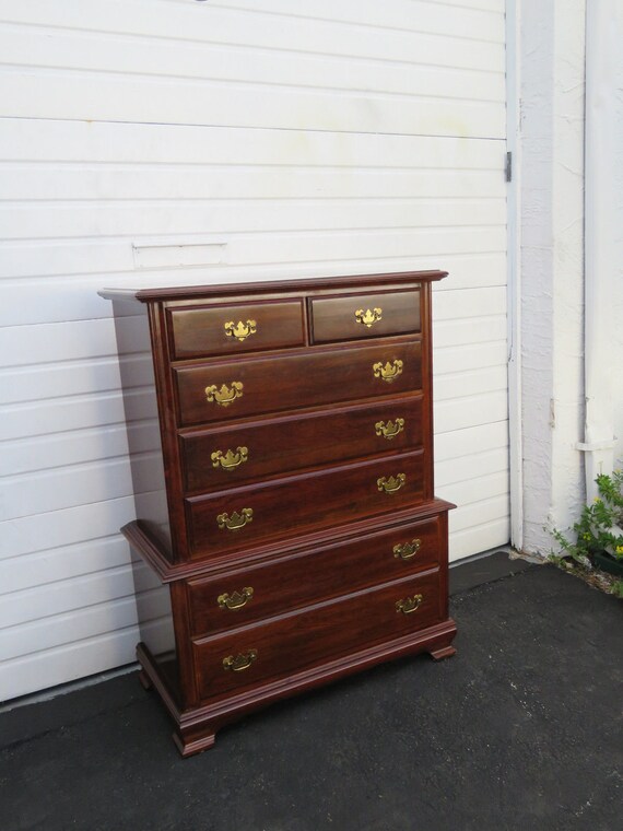 Tall Cherry Vintage Chest Of Drawers 8529 Shipping Not Etsy
