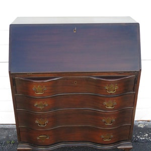 Ball and Claw Feet 1940s Mahogany Secretary Desk by Rockford 1926 SHIPPING NOT INCLUDED Please ask for shipping quote
