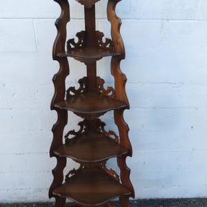 Victorian Eastlake Carved Tall Corner Display Shelves Etagere 5802 SHIPPING NOT INCLUDED Please ask for shipping quote
