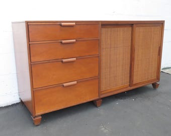 Tomlinson Mid Century Modern Long Credenza Sideboard Media Console 6437A SHIPPING NOT INCLUDED Please ask for shipping quote