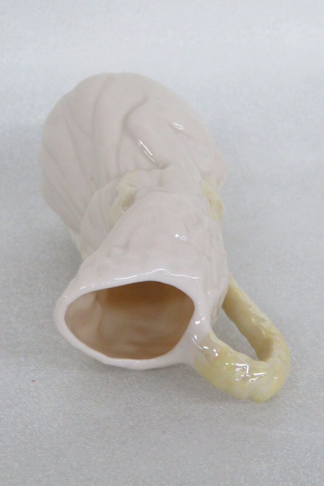 Belleek Ireland Yellow Luster Maiden Girl Figural Pitcher