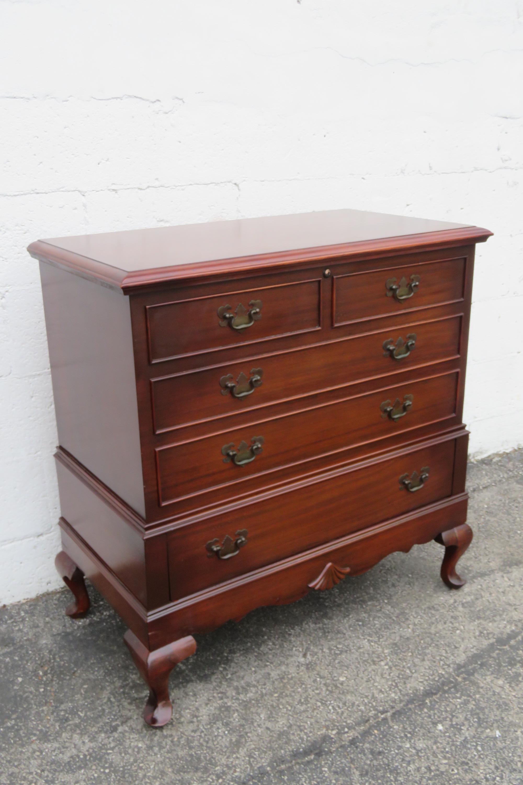 Lane Queen Anne Tall Cedar Chest Blanket Trunk With a Drawer 5840
