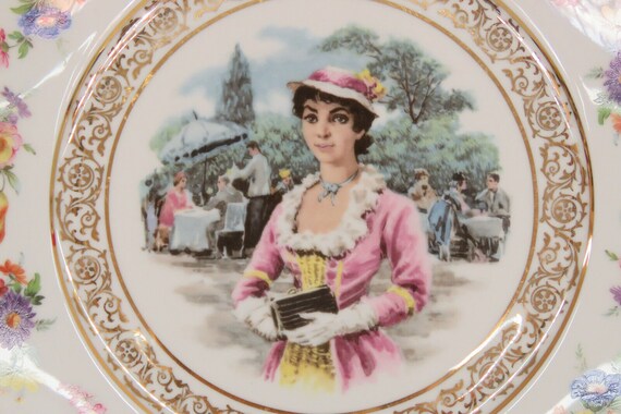 Kuba Porzellan Bavaria Germany Lady Portrait Decorative Plate 