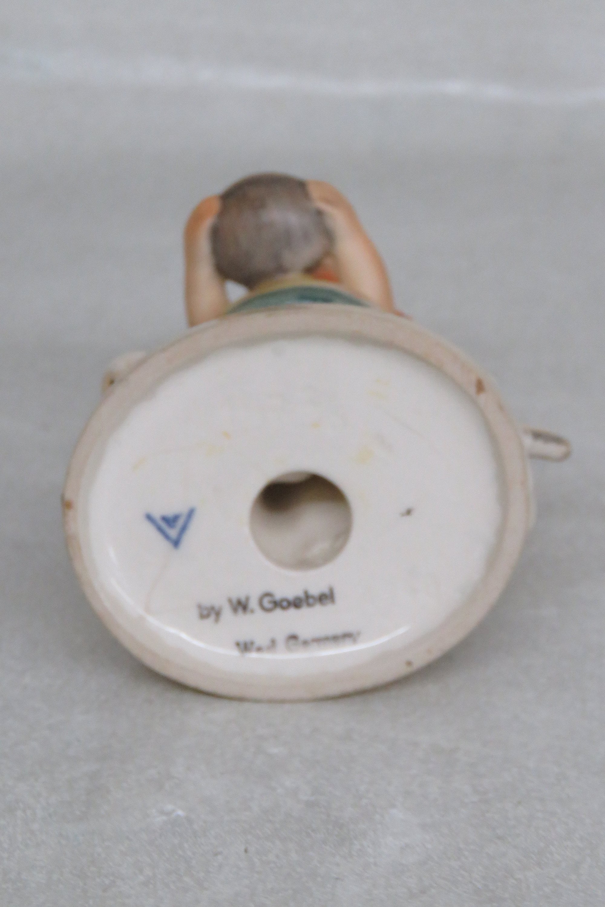 Hummel Goebel Be Patient Girl Feeding Geese W Germany Porcelain