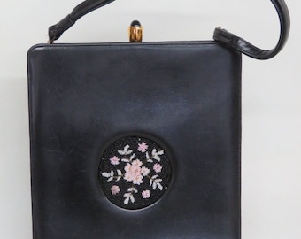★NlCK&NLCOLE★ VINTAGE LEATHER CRYSTAL BOSTON BAG_CHARCOAL il_340x270.4965376592_8eik.jpg
