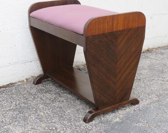 Art Deco Early 1900s Vanity Stool Bench Ottoman 5581 SHIPPING NOT INCLUDED Please ask for shipping quote