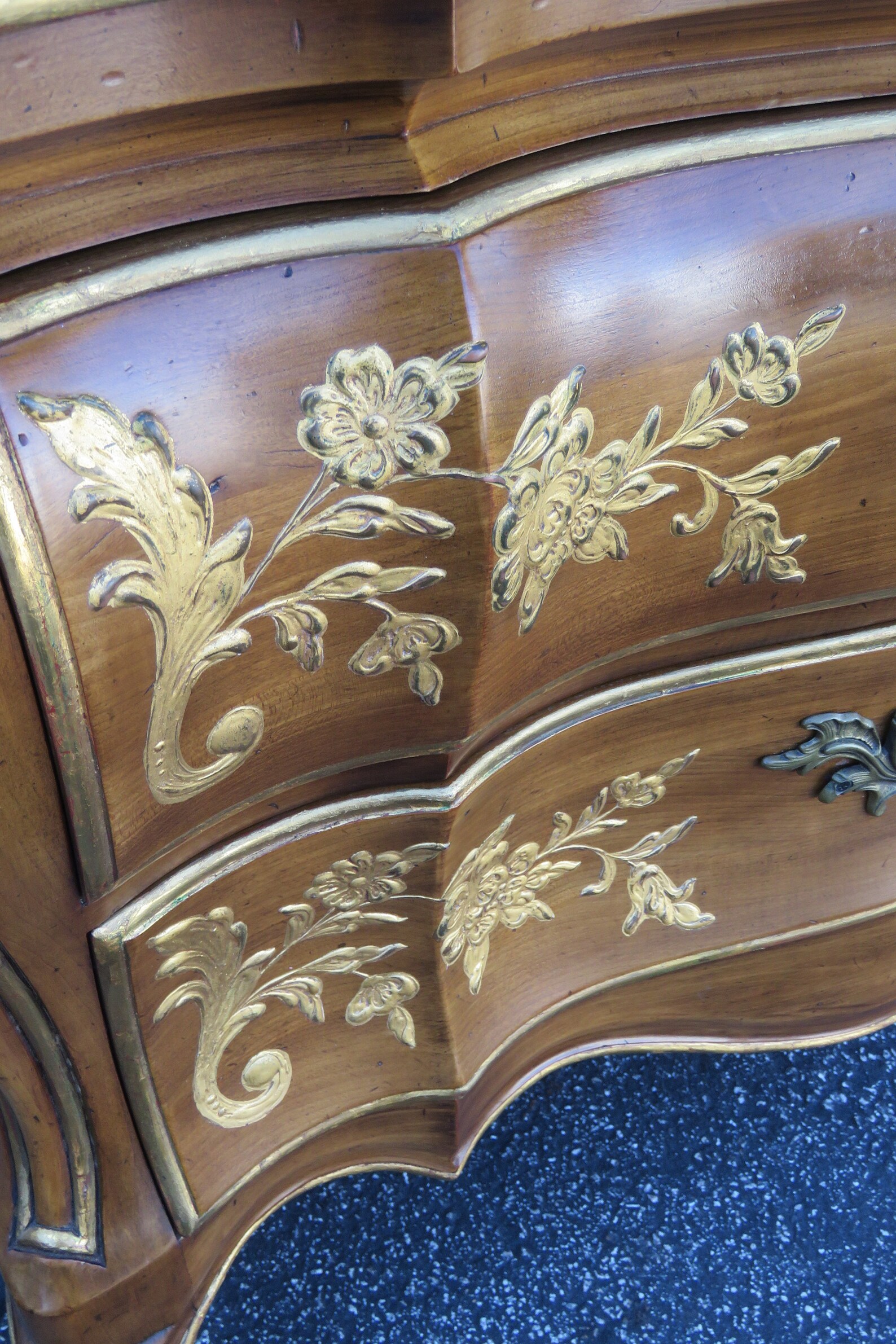 French Bombay Dresser Commode With Gold Leaf by John Etsy