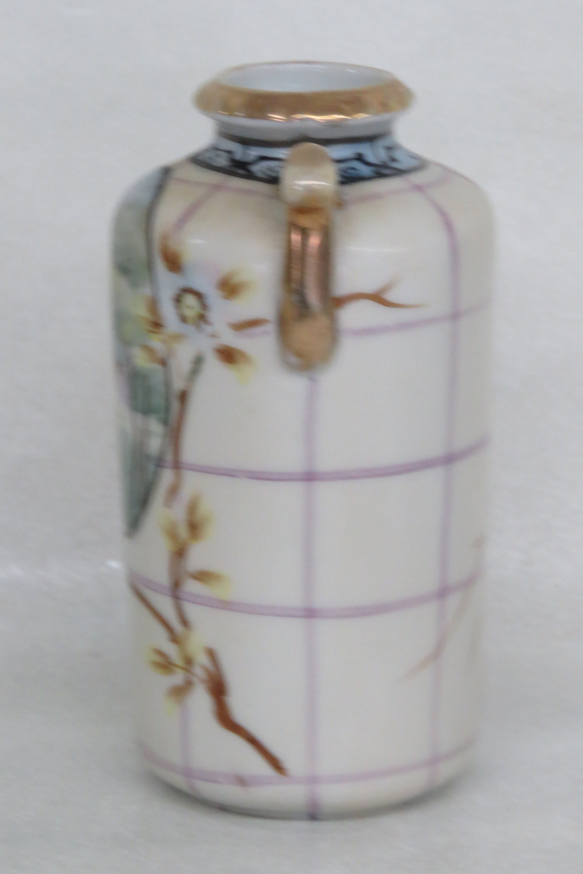 Nippon Hand Painted Landscape Scene Vase With Two Gilded Handles 3861B ...
