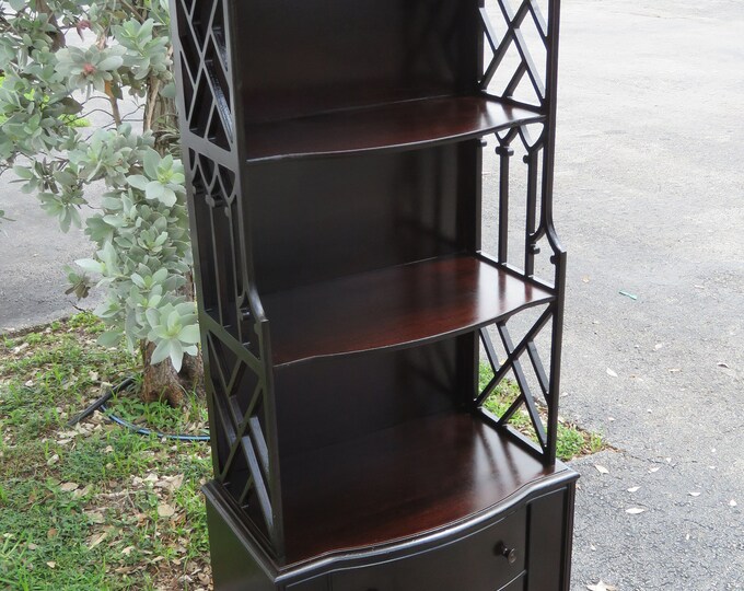 Mahogany Tall Narrow Display Shelf Bookcase 4960 SHIPPING NOT