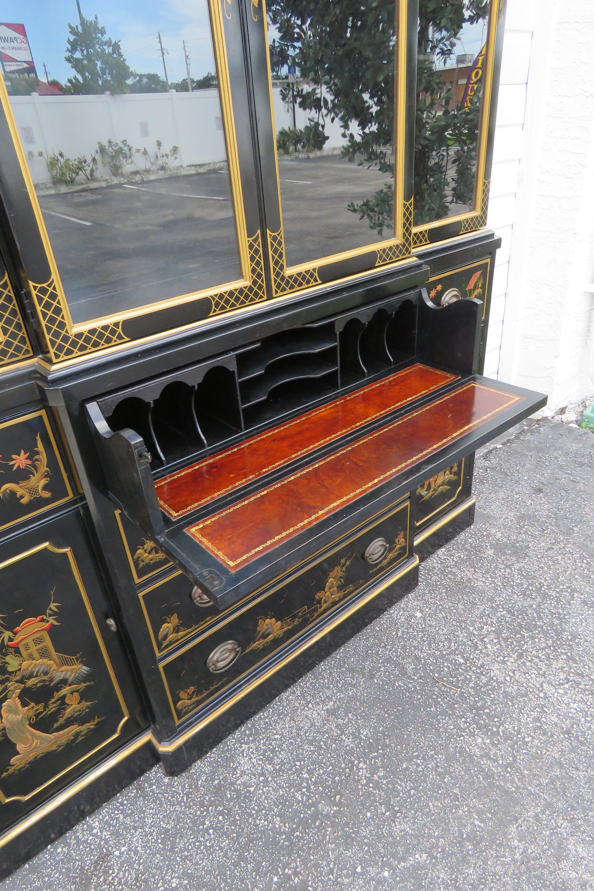 贈り物 Chinoiserie Hollywood Cupboard Cabinet China Large Regency コレクション