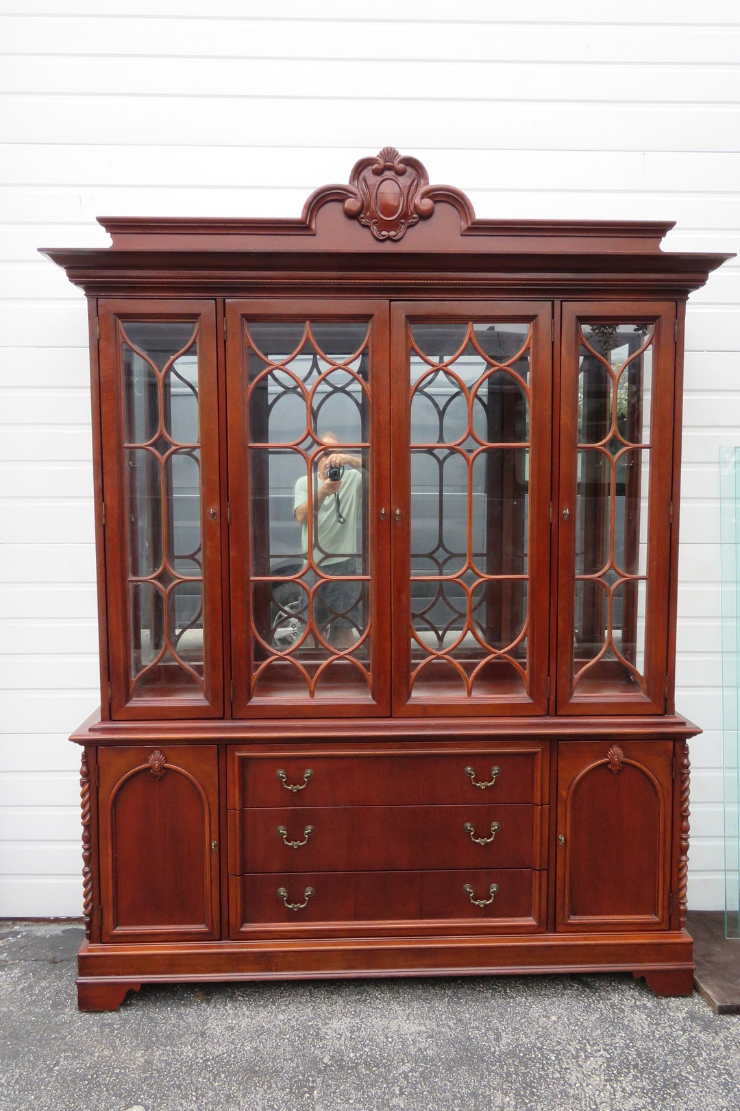 Cherry hutch cabinet deals