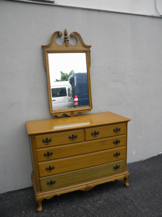 Painted Mahogany Dresser With Mirror 3806 Shipping Not Etsy