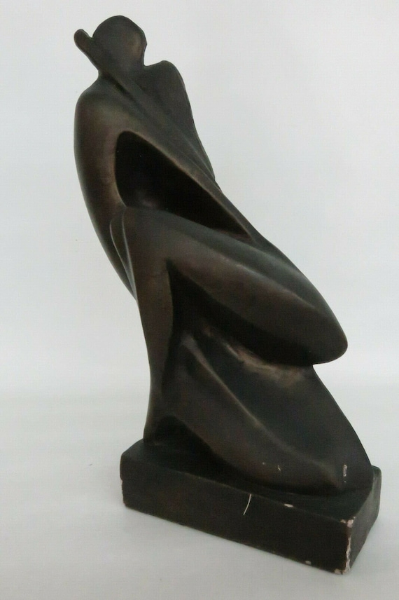 Austin Productions Embracing Couple 1980 Bronze Tone Abstract