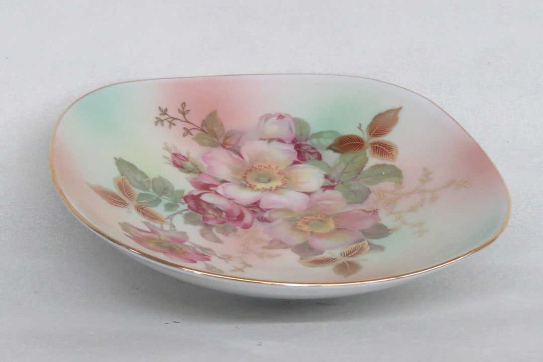 Schumann Arzberg Germany Wild Rose Pink Floral Small Serving Dish Bowl ...