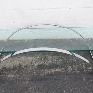 Hollywood Regency Modern Style Chrome Glass Top Long Coffee Table 3628 SHIPPING NOT INCLUDED Please ask for shipping quote