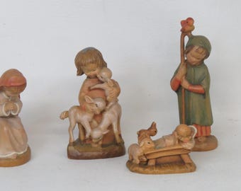 Vintage Handcarved Wooden Boy Statue “happy Wanderer” - Anri Juan