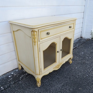 French Shabby Chic Painted Large Nightstand Side End Table by Kindel 2119 SHIPPING NOT INCLUDED Please ask for shipping quote