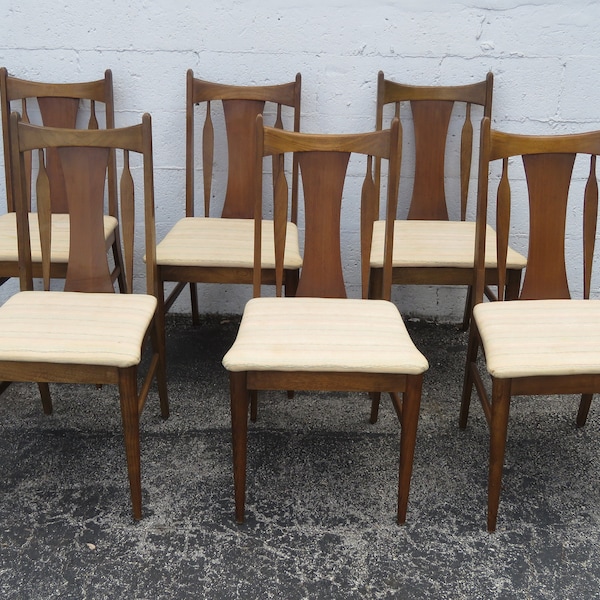 Mid Century Modern Dining Chairs Set of Six 5401 SHIPPING NOT INCLUDED Please ask for shipping quote