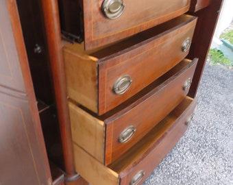 Maddox Mahogany Breakfront China Display Cabinet Cupboard 3595