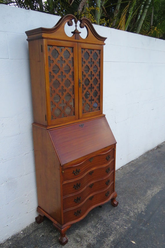 Antique secretary desk with claw feet deals