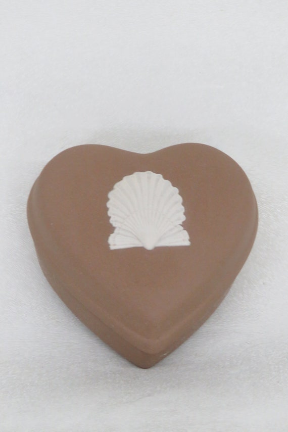 Wedgwood Jasperware Trinket Jewelry Heart Shape Bo