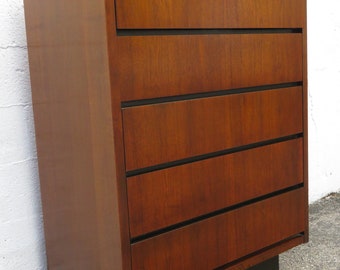 Lane Mid Century Modern Tall Chest of Drawers 5056 SHIPPING NOT INCLUDED Please ask for shipping quote