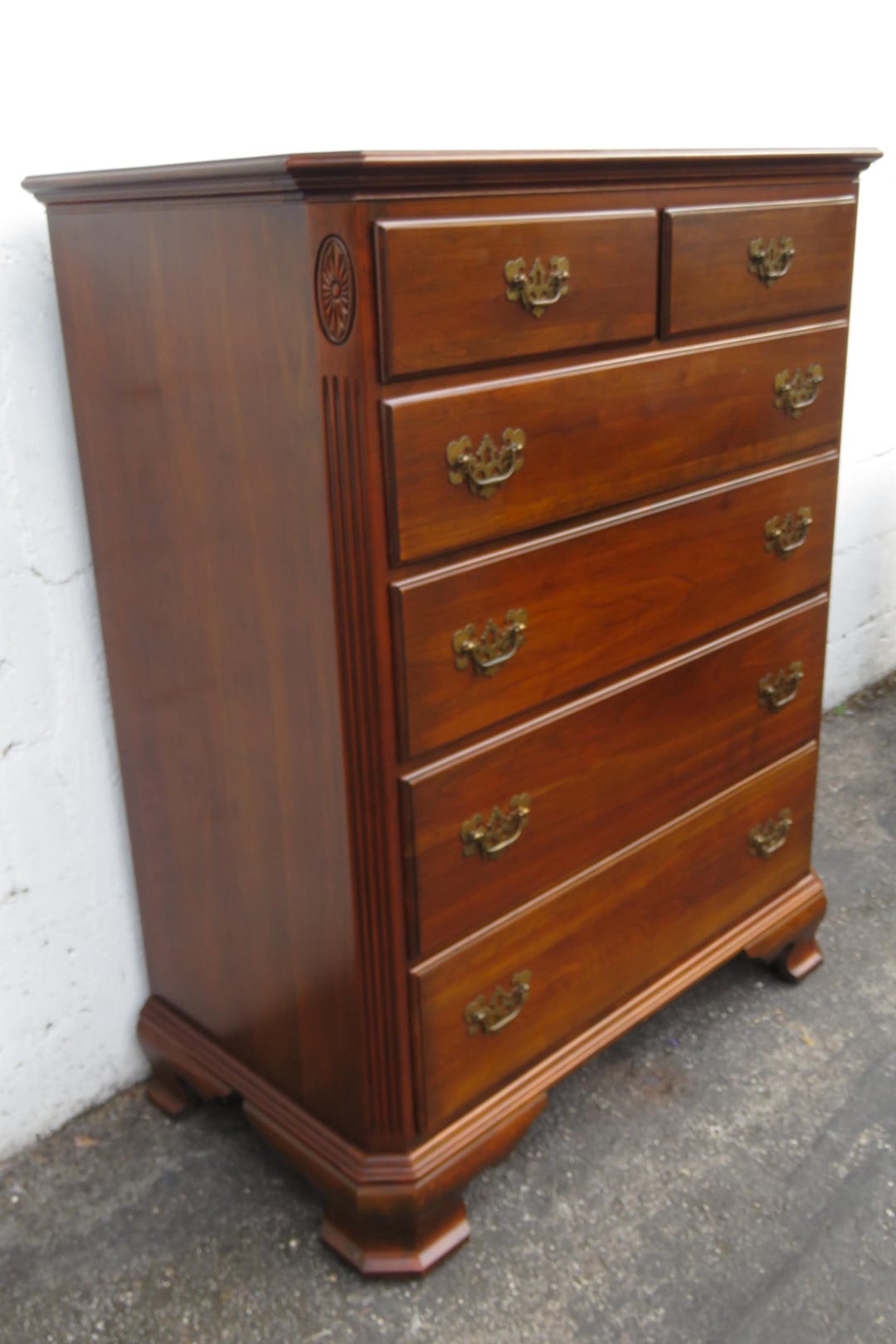 Ethan Allen Solid Cherry Tall Chest of Drawers 5786 SHIPPING NOT ...