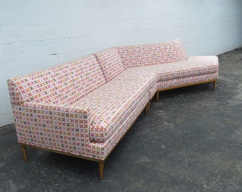 Mid Century Modern Sectional Two Part Long Couch Sofa 3625 SHIPPING NOT INCLUDED Please ask for shipping quote