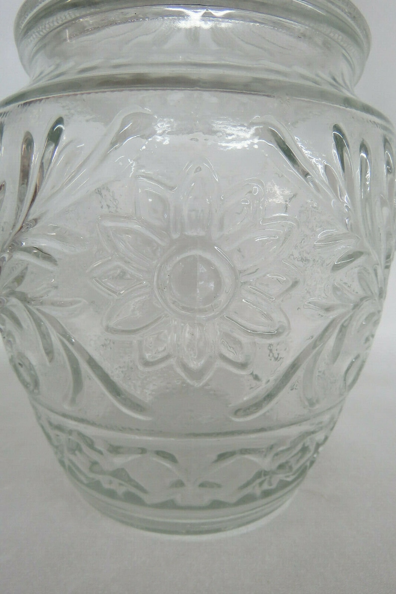 Anchor Hocking Sandwich Style Clear Glass Cookie Biscuit Jar Etsy