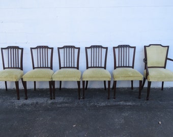 Solid Mahogany Set of Six Dining Chairs 2440 SHIPPING NOT INCLUDED Please ask for shipping quote