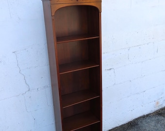 Early 1900s Rockford Tall Narrow Bookcase Display Shelving Cabinet 6357 SHIPPING NOT INCLUDED Please ask for shipping quote