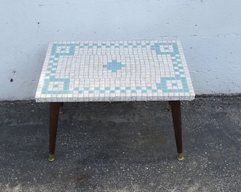 Mid Century Modern Mosaic Tiled Plant Coffee Table 5908 SHIPPING NOT INCLUDED Please ask for shipping quote