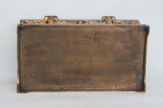 Gothic Bronze Brass Solid Heavy Carved Jewelry Re… - image 10