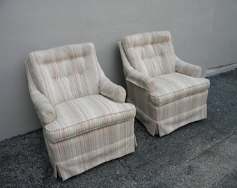 Mid Century Modern Pair of Tufted Side Chairs 2341 SHIPPING NOT INCLUDED Please ask for shipping quote
