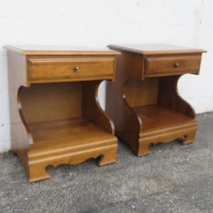 Tall Maple Nightstands End Side Bedside Tables a Pair 5975 SHIPPING NOT INCLUDED Please ask for shipping quote